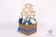  Cake topper Mr & Mrs si nume personalizat S